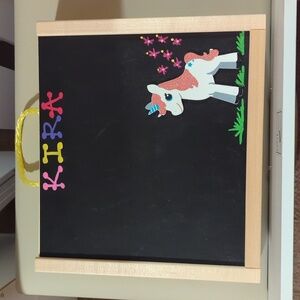 Unicorn Chalkboard with Colorful Letters